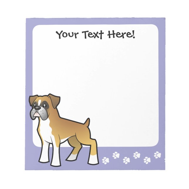 Tecknad Boxer Anteckningsblock (Framsida)