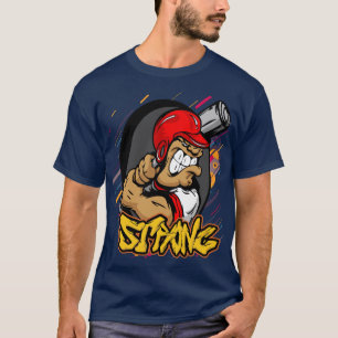Tecknad Boxer-grafik T-Shirt
