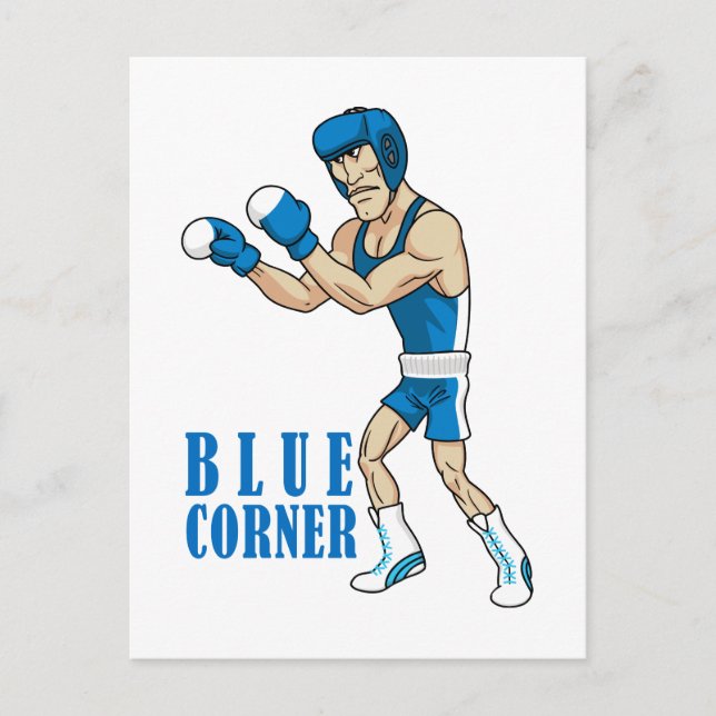 tecknad boxer vykort (Framsida)