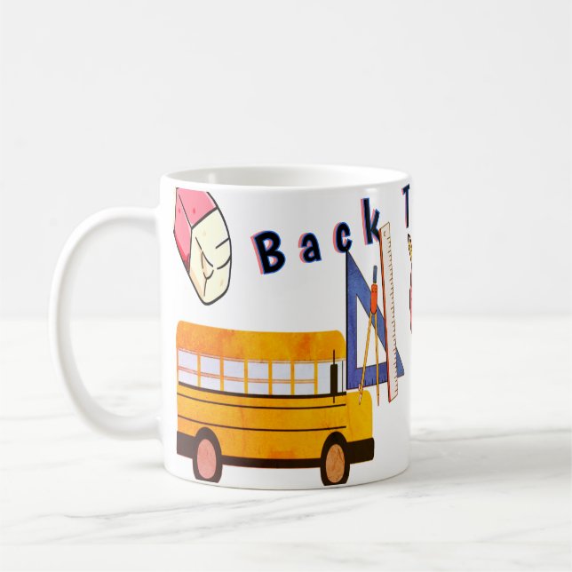 Tecknad Brain Study Mugg - Cute Educational Tea Ko (Vänster)