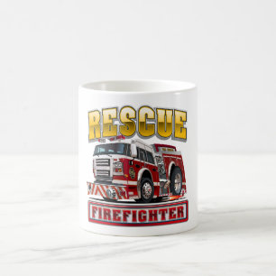 Tecknad brandvägg kaffemugg