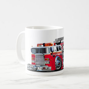 Tecknad brandvägg kaffemugg
