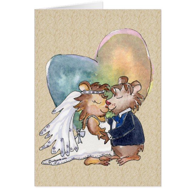 Tecknad Bröllop Dance par Hälsningskort (Framsidan)