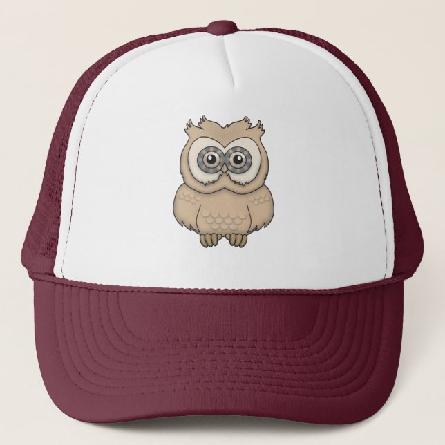Tecknad Brown Uggla Keps (Framsida)