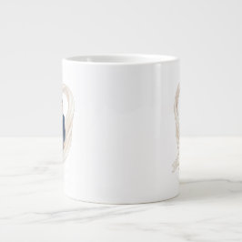 Tecknad brud och brudgum på bröllop jumbo mugg