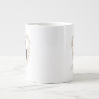 Tecknad brud och brudgum på bröllop jumbo mugg
