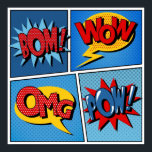 Tecknad Bubbles i Pop Art Stil Poster<br><div class="desc">Tecknad Bubbles i Pop Art Stil Poster Anime Tecknad Tecknad Fiction Manga</div>