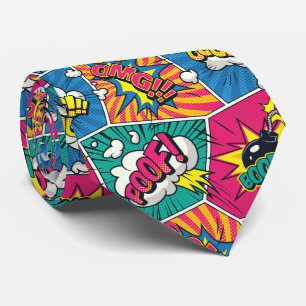 Tecknad Bubbles Neck Tie Slips