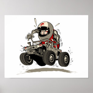 Tecknad Buggy Poster