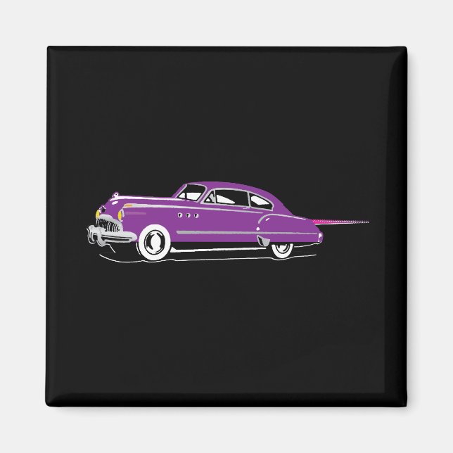 Tecknad Buick Roadmaster Magnet (Framsidan)