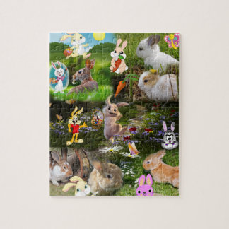 Tecknad Bunny/Baby Rabbit Jigszle Puzzle för barn Pussel