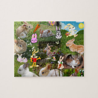 Tecknad Bunny/Baby Rabbit Jigszle Puzzle för barn Pussel
