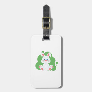 Tecknad bunny stänk bagagebricka