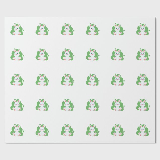 Tecknad bunny stänk presentpapper (Platt)