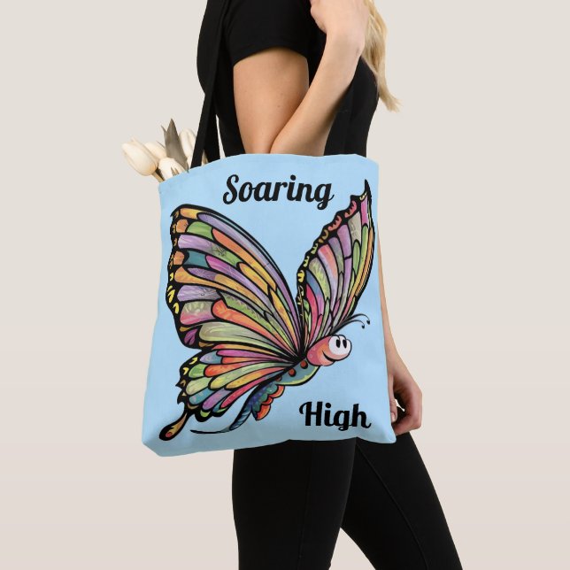 Tecknad Butterfly Personlig Tygkasse (Närbild)