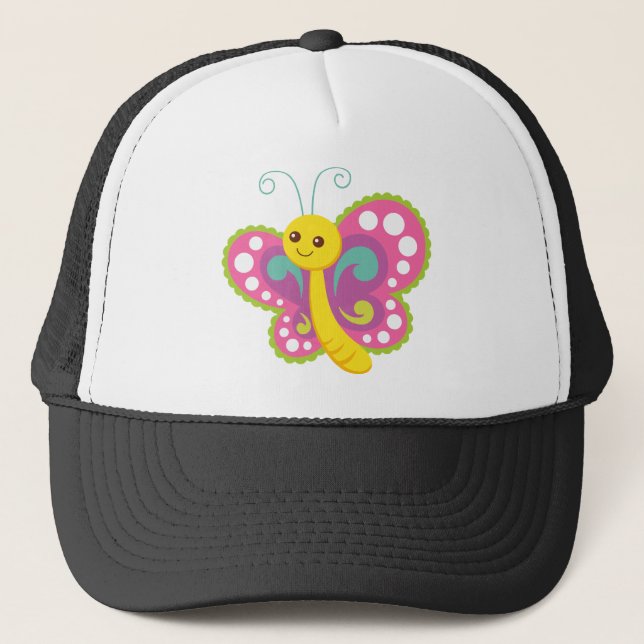 Tecknad Butterfly Truckerkeps (Framsida)