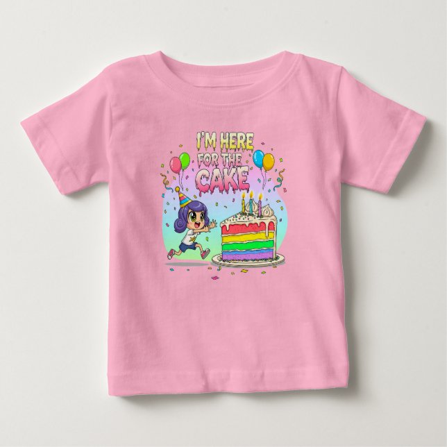 Tecknad Cake Älskare-Cute Birthday Gift T Shirt (Framsida)