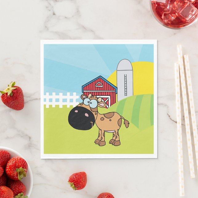 Tecknad Calf på en grupp Pappersservett (Skapare uppladdad)