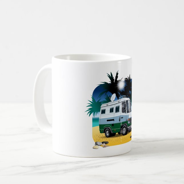 Tecknad Camper Kaffemugg (Framsida vänster)