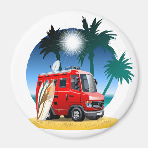 Tecknad Camper Magnet