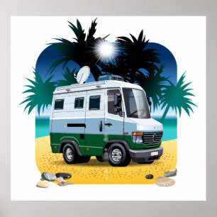 Tecknad Camper Poster