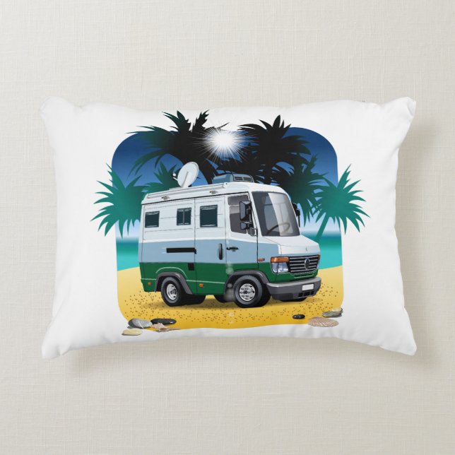 Tecknad Camper Prydnadskudde (Framsidan)