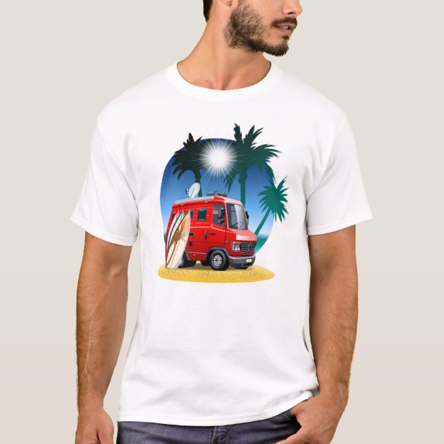 Tecknad Camper T Shirt (Framsida)