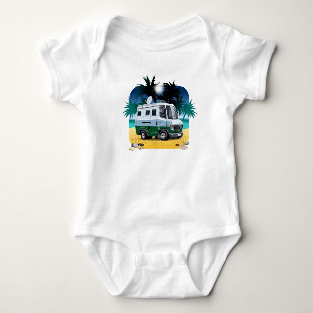 Tecknad Camper T Shirt (Framsida)