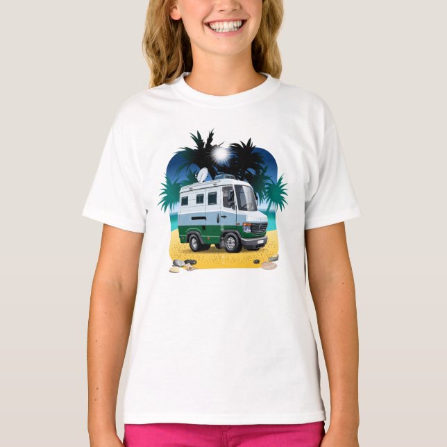 Tecknad Camper T Shirt (Framsida)