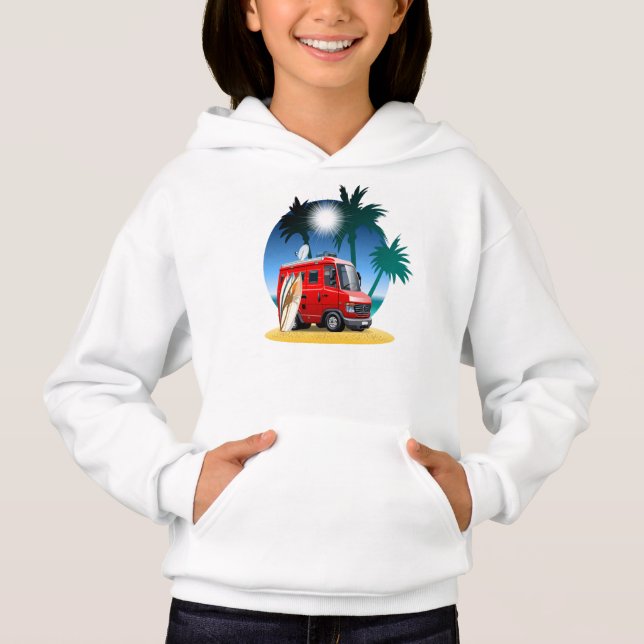 Tecknad Camper T Shirt (Framsida)