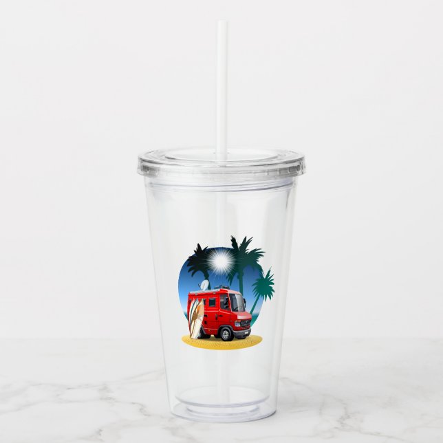 Tecknad Camper Take Away Mugg (Framsida)