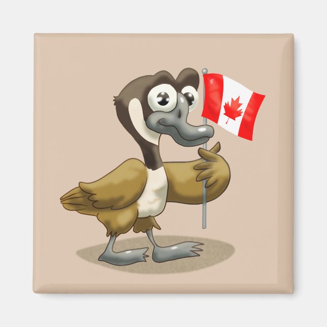Tecknad Canada Goose Magnet (Framsidan)