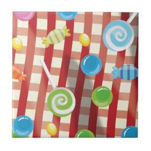 Tecknad Candy Kakelplatta