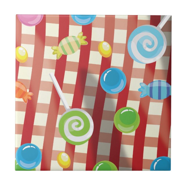 Tecknad Candy Kakelplatta (Framsidan)