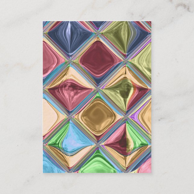 Tecknad Candydrops Mosaic Tile Art Visitkort (Baksida)