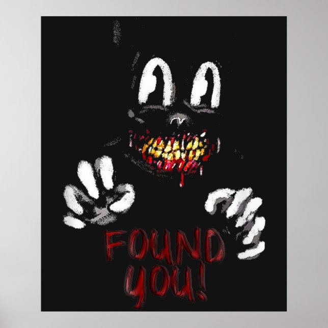 Tecknad cat Creepy Horror bus eller godis Poster (Framsidan)