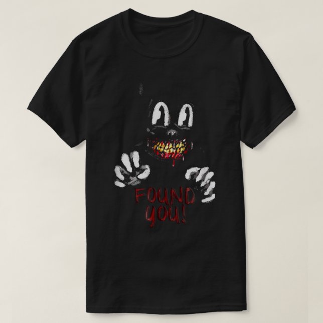 Tecknad cat Creepy Horror bus eller godis T Shirt (Design framsida)