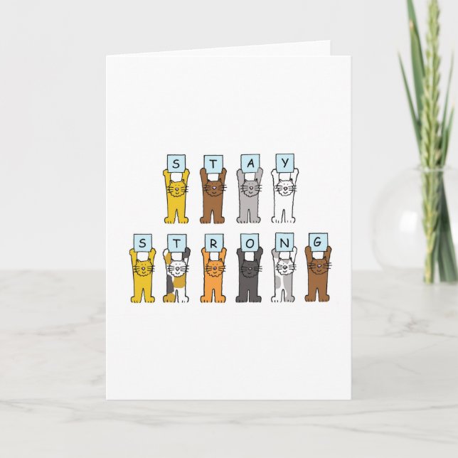 Tecknad Cats fortsätter att uppmuntra Kort (Framsida)