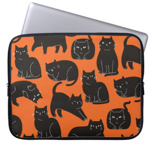 Tecknad Cats Hand plockade Mönster Laptop Fodral