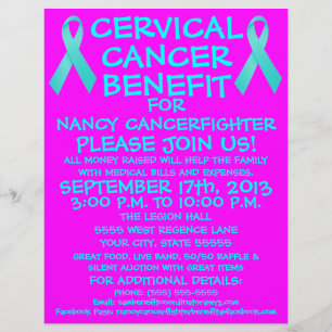 Tecknad Cervical Cancer Benefit Flyer