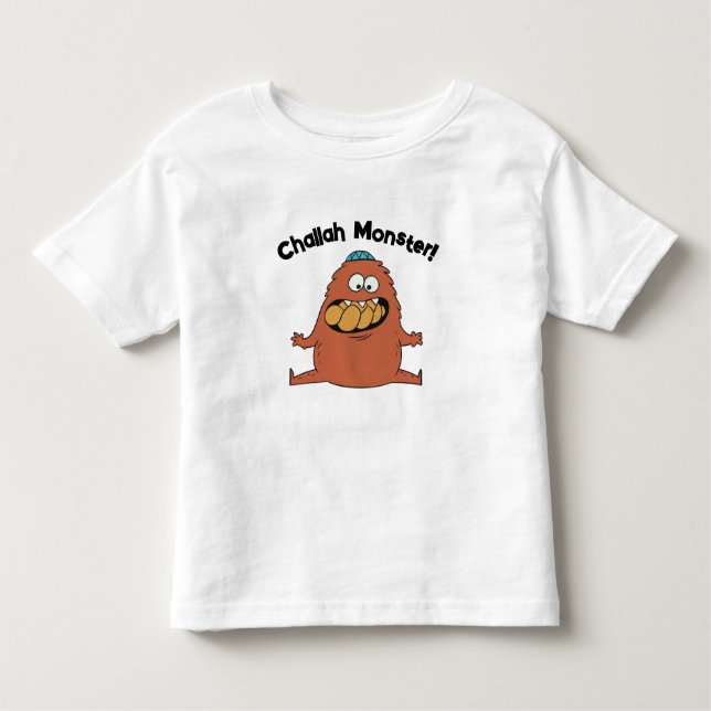 Tecknad Challah Monster T-Shirt (Framsida)