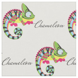 tecknad chameleon tyg