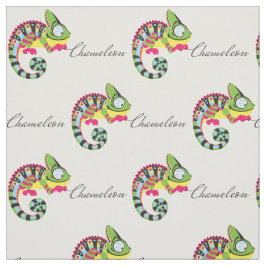 tecknad chameleon tyg