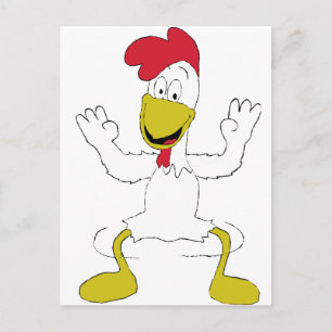 Tecknad Chicken Dance Vykort
