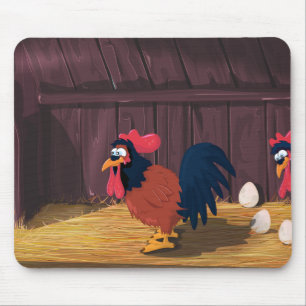 Tecknad Chicken Hen House Musmatta