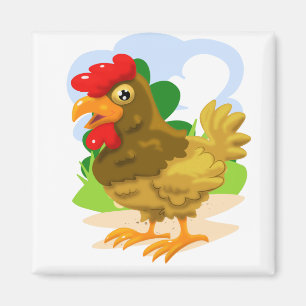 Tecknad Chicken Magnet
