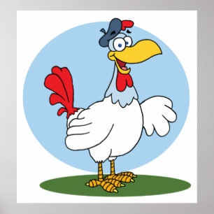 Tecknad Chicken Poster