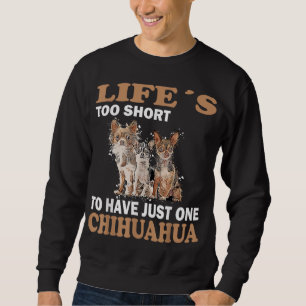 Tecknad Chihuahua älskare Cute chiwawa Little hund Lång Ärmad Tröja