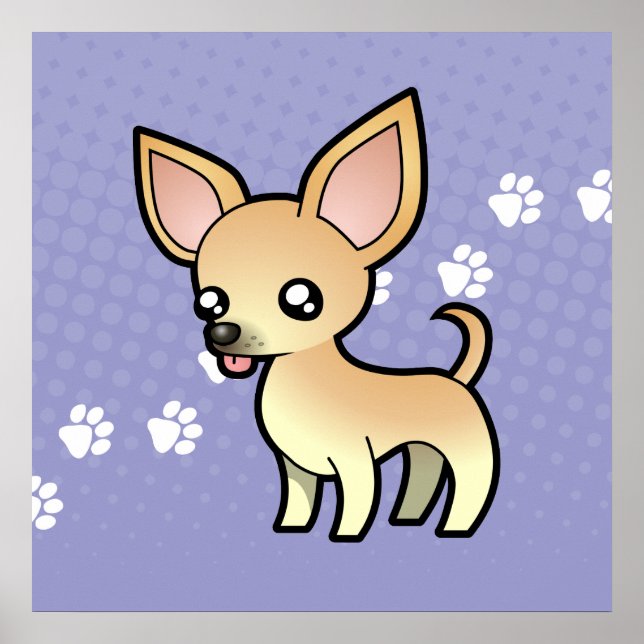 Tecknad Chihuahua (mjuk jacka) Poster (Framsidan)