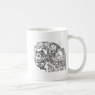 Tecknad Chimpanzee Kaffemugg